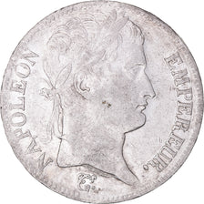 Munten, Frankrijk, Napoléon I, 5 Francs, 1814, Toulouse, ZF+, Zilver