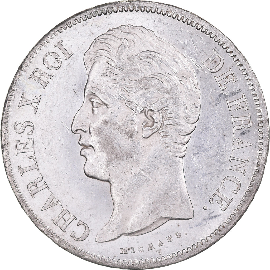 Moneta, Francja, Charles X, 5 Francs, 1828, Paris, Rare in this quality