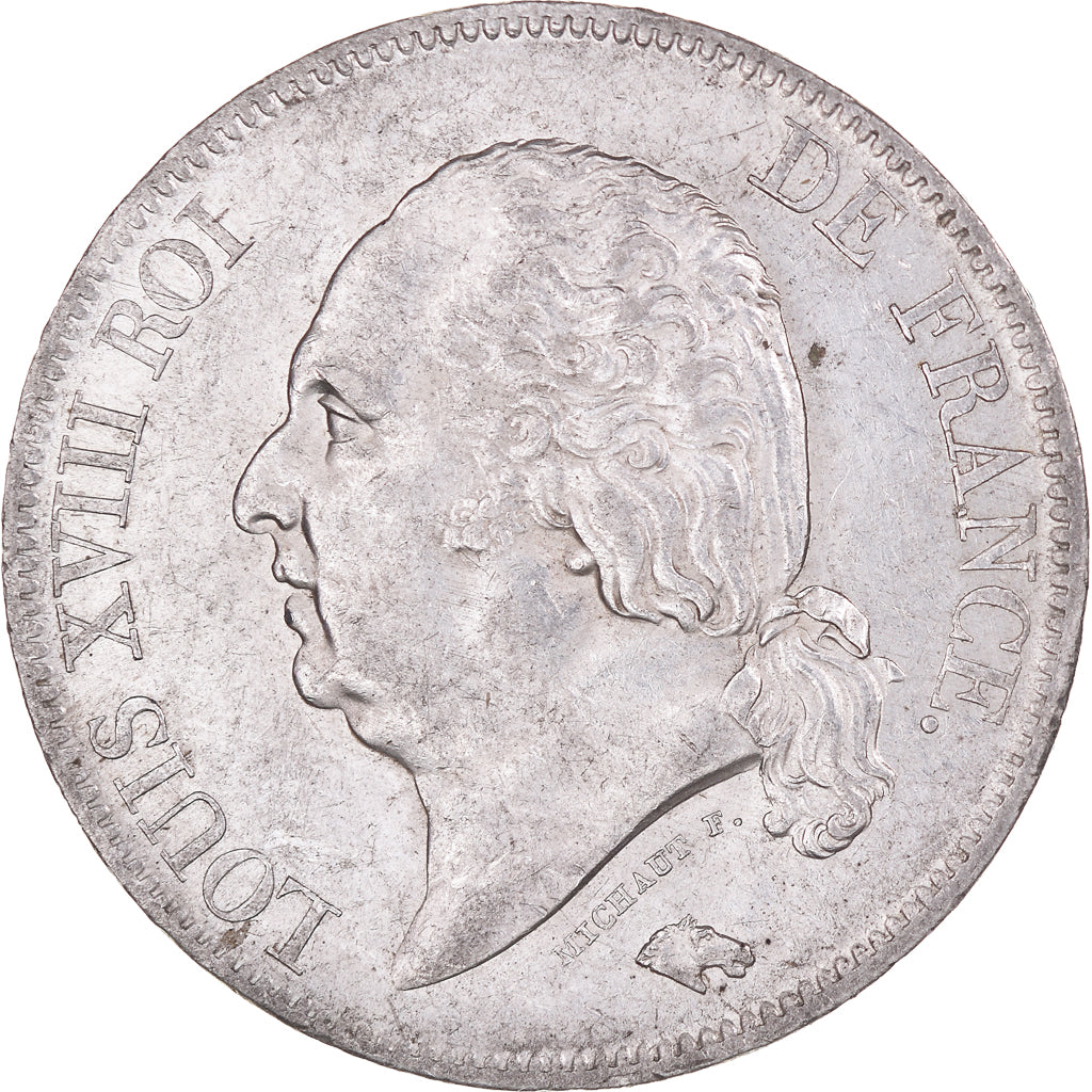 Moneta, Francia, Louis XVIII, 5 Francs, 1821, Lille, Rare in this quality, SPL-