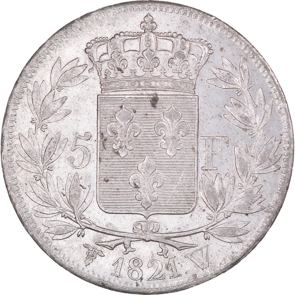 Moneta, Francia, Louis XVIII, 5 Francs, 1821, Lille, Rare in this quality, SPL-