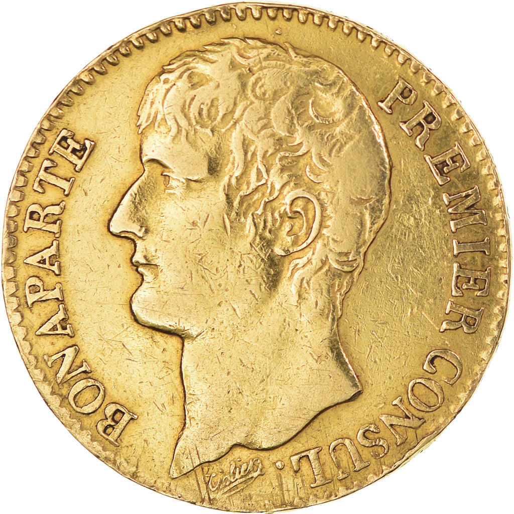 Coin, France, Napoléon I, 40 Francs, An 12 (1804), Paris, EF(40-45), Gold