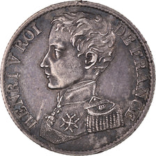 Moeda, França, Henri V, Franc, 1831, Paris, AU(55-58), Prata, Gadoury:451