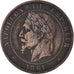 Munten, Frankrijk, Napoleon III, 10 Centimes, 1861, Strasbourg, FR+, Bronzen