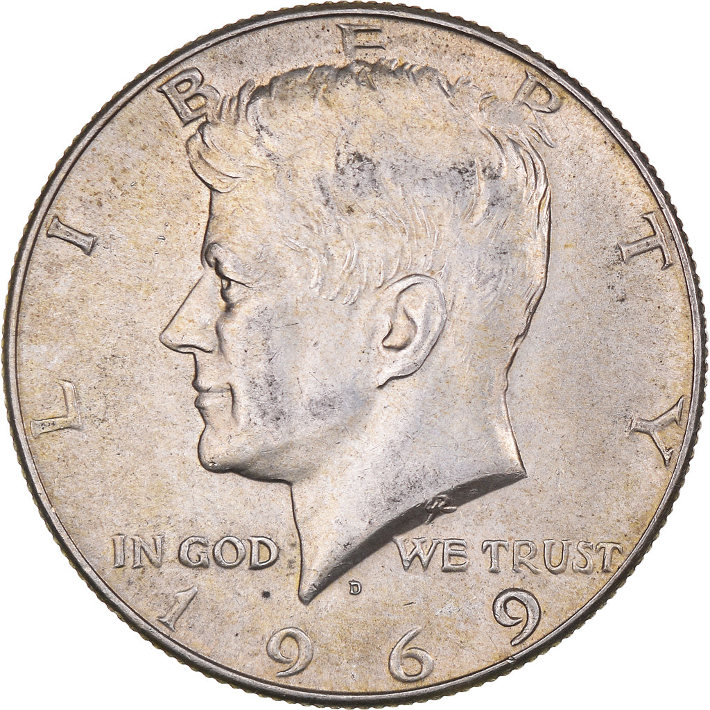 Moneta, Stati Uniti, Kennedy, Half Dollar, 1969, Denver, BB, Argento, KM:202a