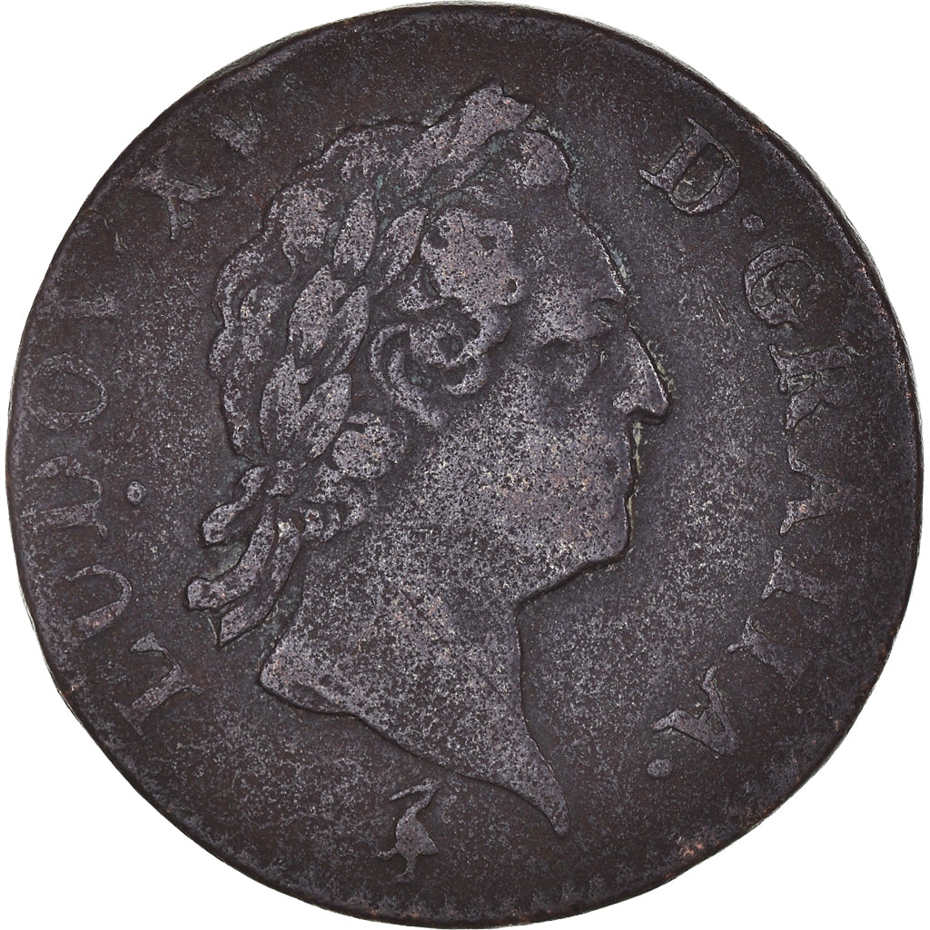 Coin, France, Louis XV, Sol, 1768, Paris, VF(20-25), Copper, KM:545.1