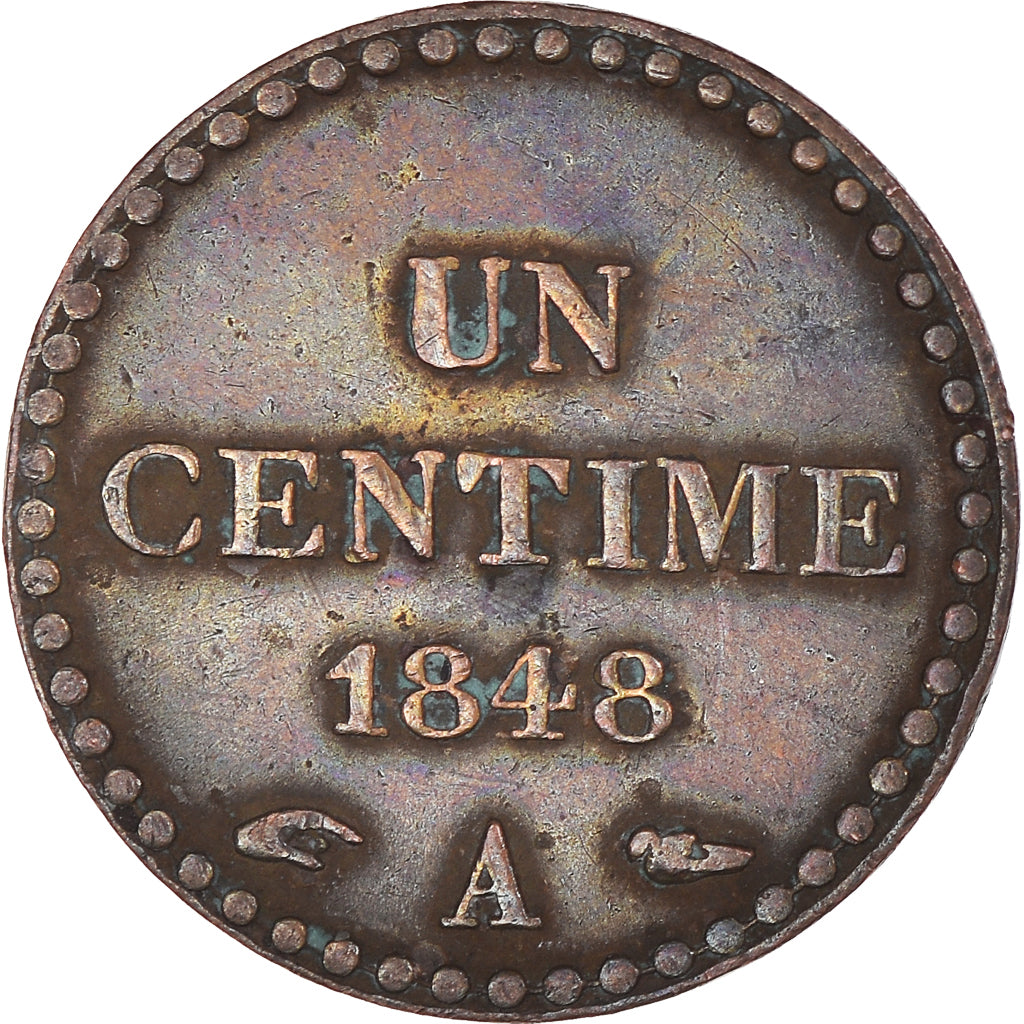 Monnaie, France, Dupré, Centime, 1848, Paris, TTB+, Bronze, Gadoury:84, KM:754