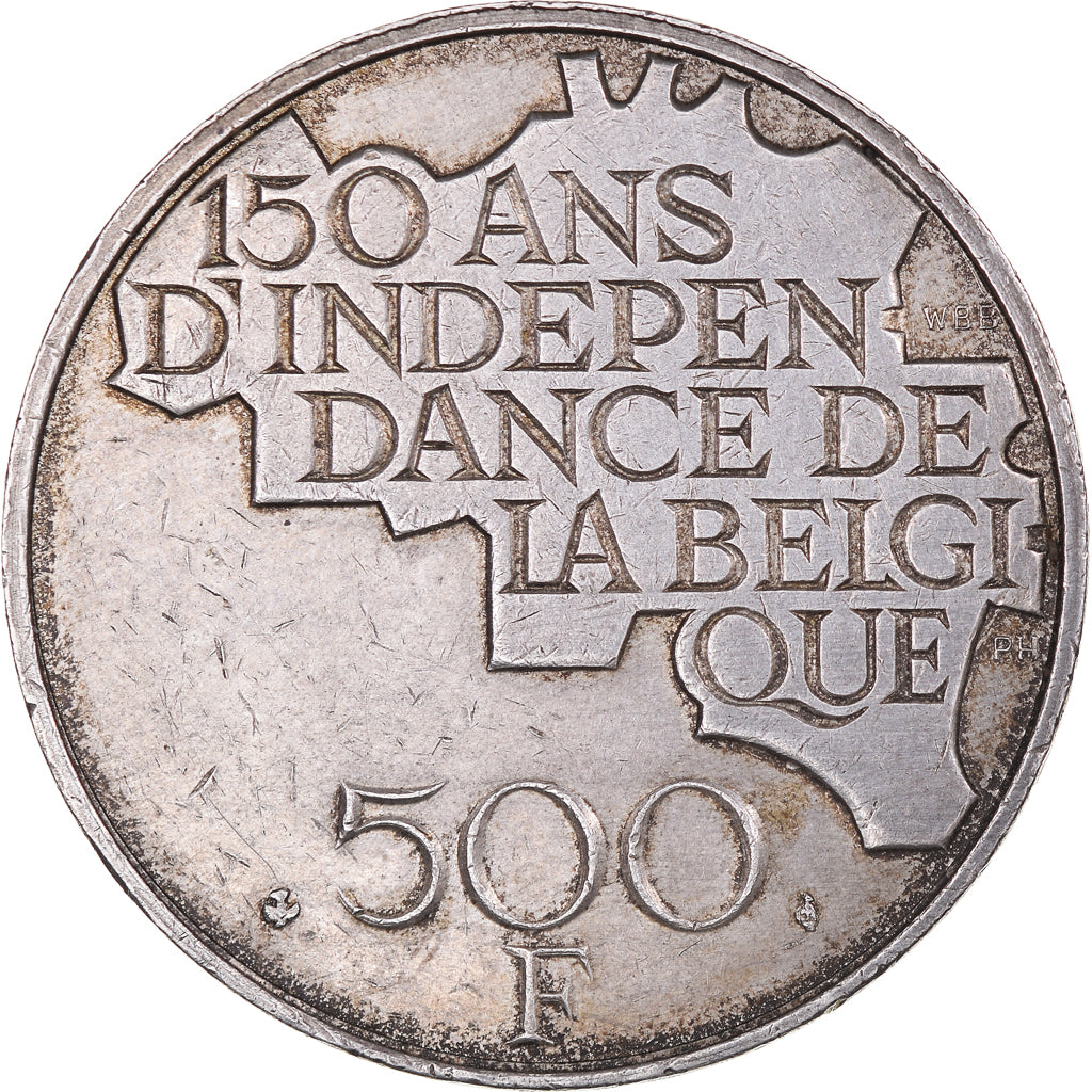 Moneda, Bélgica, Baudouin I, 500 Francs, 500 Frank, 1980, Brussels, MBC+, Plata