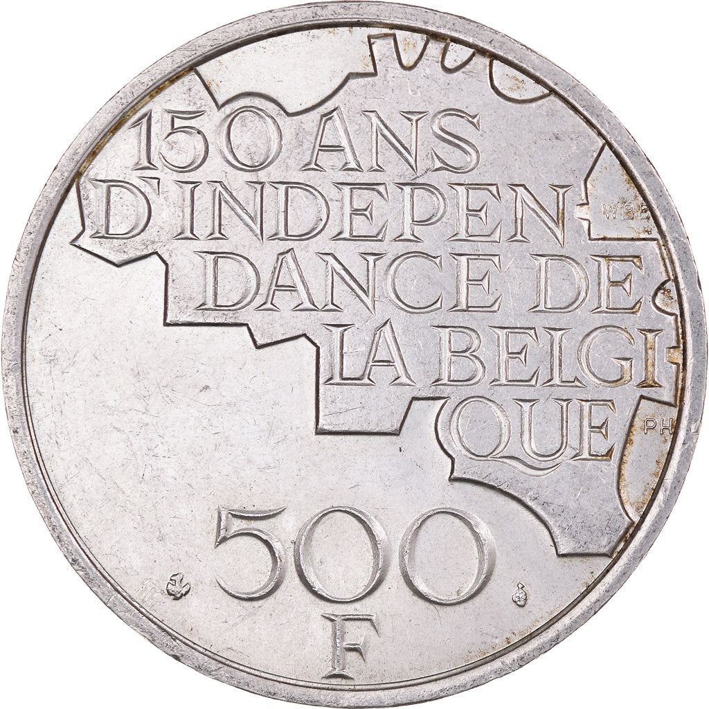 Coin, Belgium, 500 Francs, 500 Frank, 1980, Brussels, AU(50-53), Silver Clad
