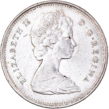 Moneda, Canadá, Elizabeth II, 25 Cents, 1968, Ottawa, MBC, Plata, KM:62a