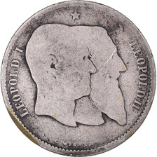 Coin, Belgium, Leopold II, Franc, 1880, VG(8-10), Silver, KM:38