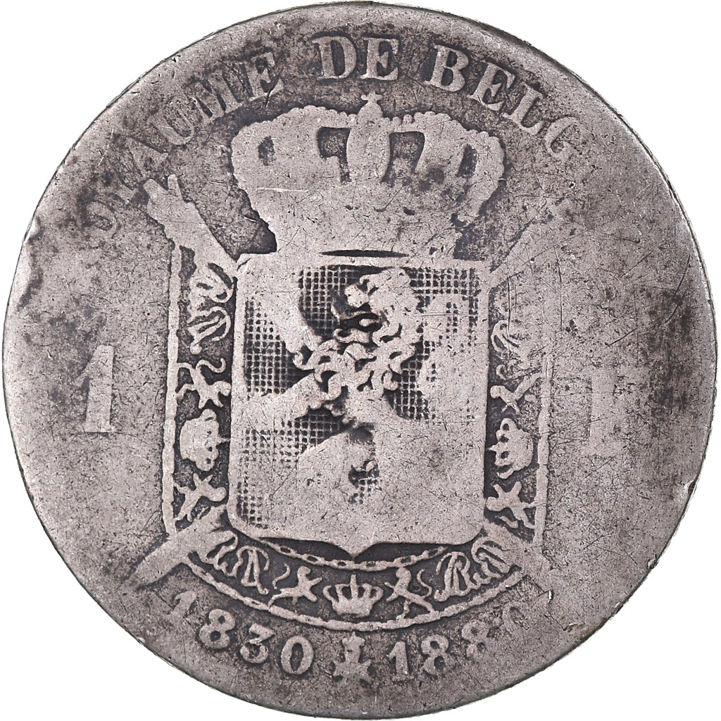 Coin, Belgium, Leopold II, Franc, 1880, VG(8-10), Silver, KM:38