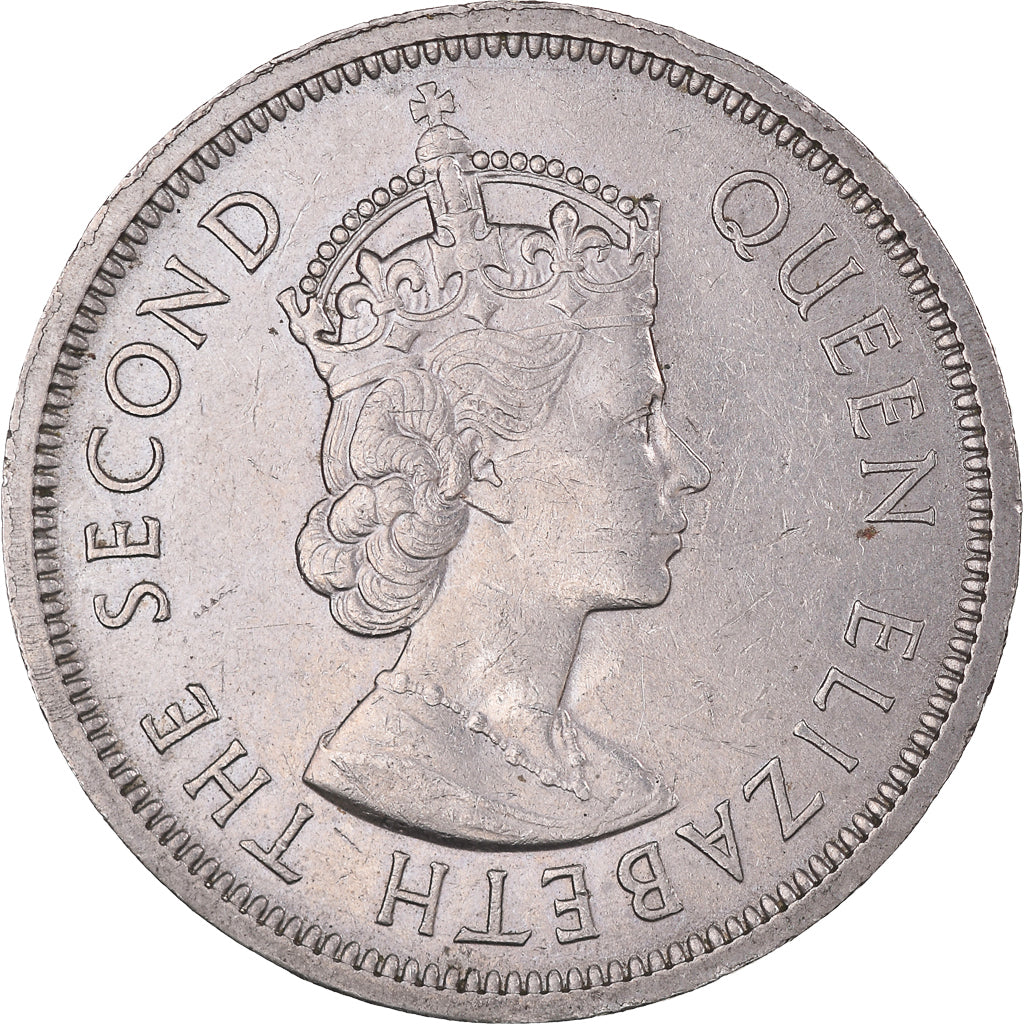 Coin, Hong Kong, Elizabeth II, Dollar, 1960, Heaton, EF(40-45), Copper-nickel