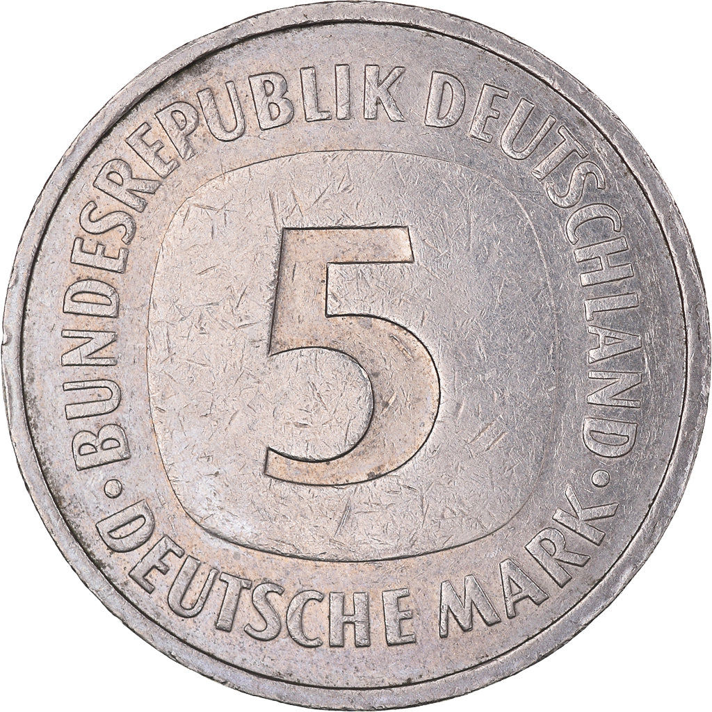 Monnaie, République fédérale allemande, 5 Mark, 1988, Stuttgart, TTB+