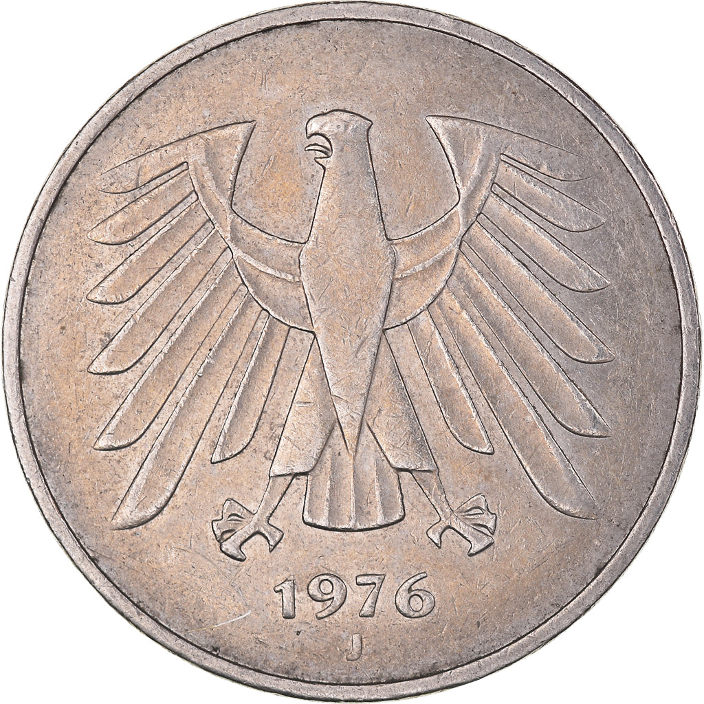 Monnaie, République fédérale allemande, 5 Mark, 1976, Hambourg, TTB