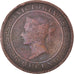 Moneta, Ceylon, Victoria, Cent, 1892, MB+, Rame, KM:92
