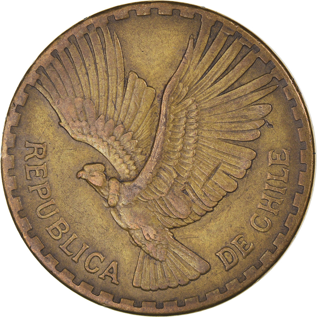 Moneta, Chile, 10 Centesimos, 1965, Santiago, EF(40-45), Aluminium-Brąz, KM:191