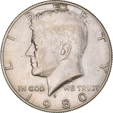 Moneta, USA, Kennedy, Half Dollar, 1980, Philadelphia, AU(50-53), Miedź-Nikiel