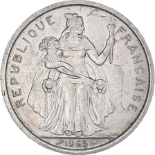 Coin, French Polynesia, 5 Francs, 1965, Paris, AU(50-53), Aluminum, KM:4