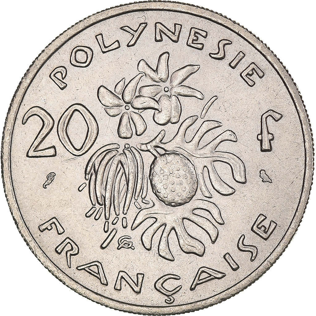 Moneta, Polinesia francese, 20 Francs, 1967, Paris, BB+, Nichel, KM:6