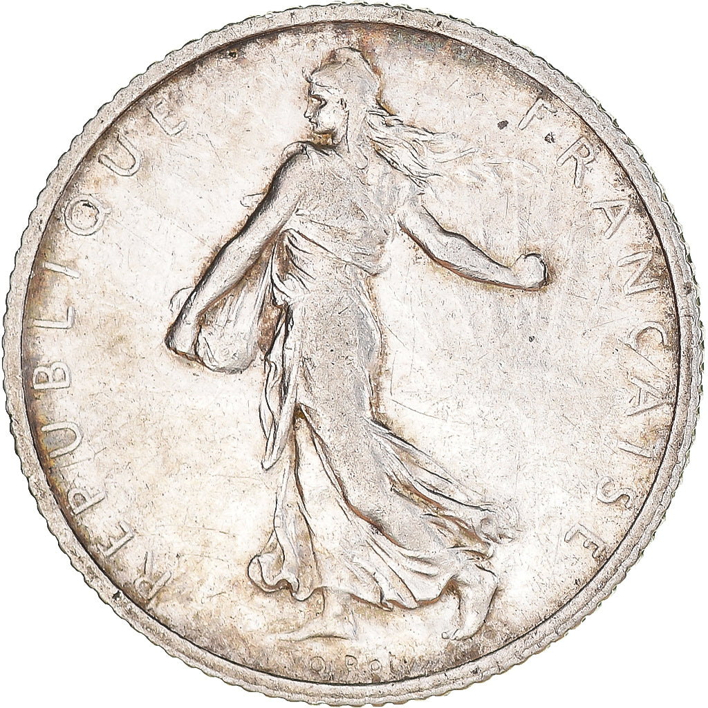 Coin, France, Semeuse, Franc, 1913, Paris, EF(40-45), Silver, KM:844.1