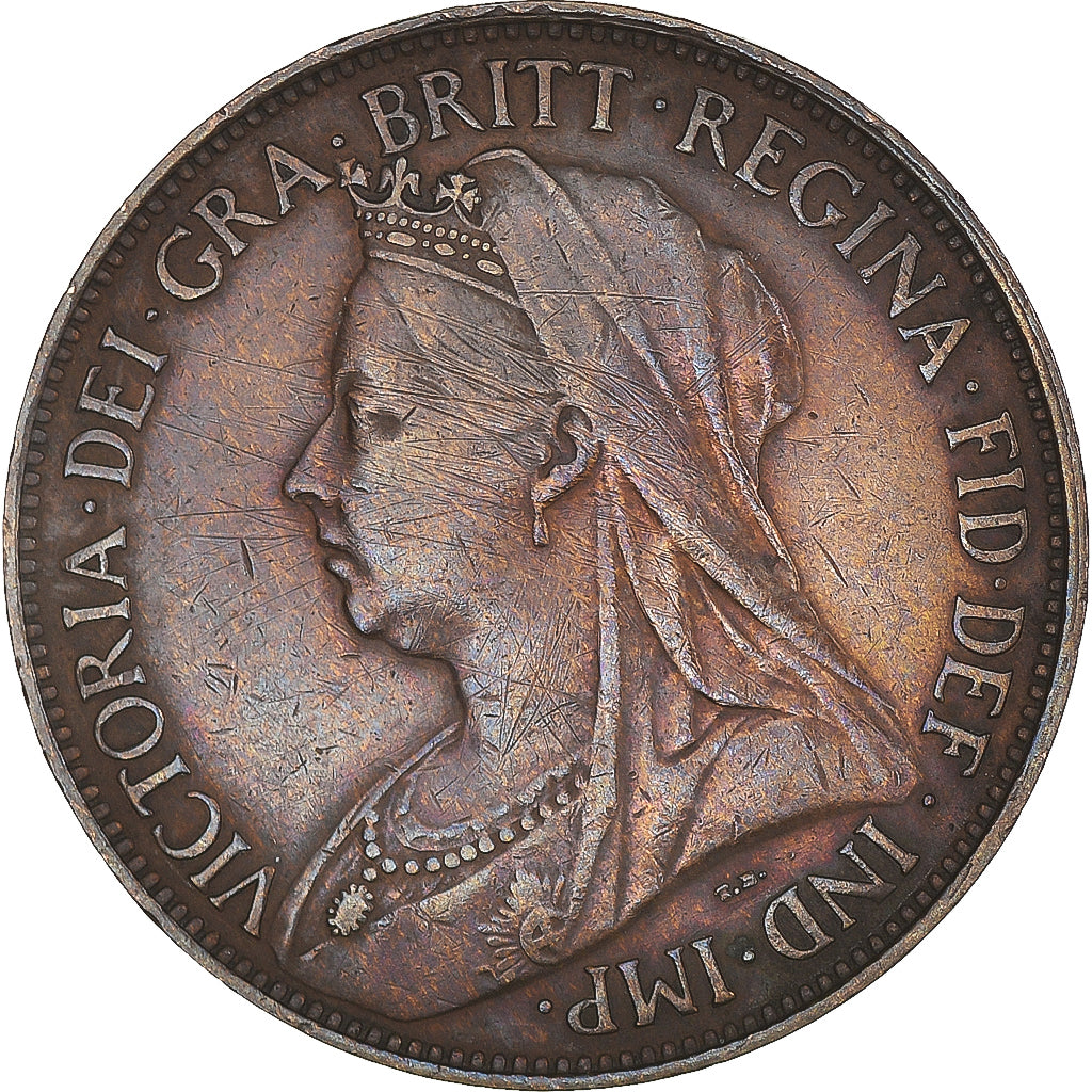 Coin, Great Britain, Victoria, 1/2 Penny, 1896, EF(40-45), Bronze, KM:789