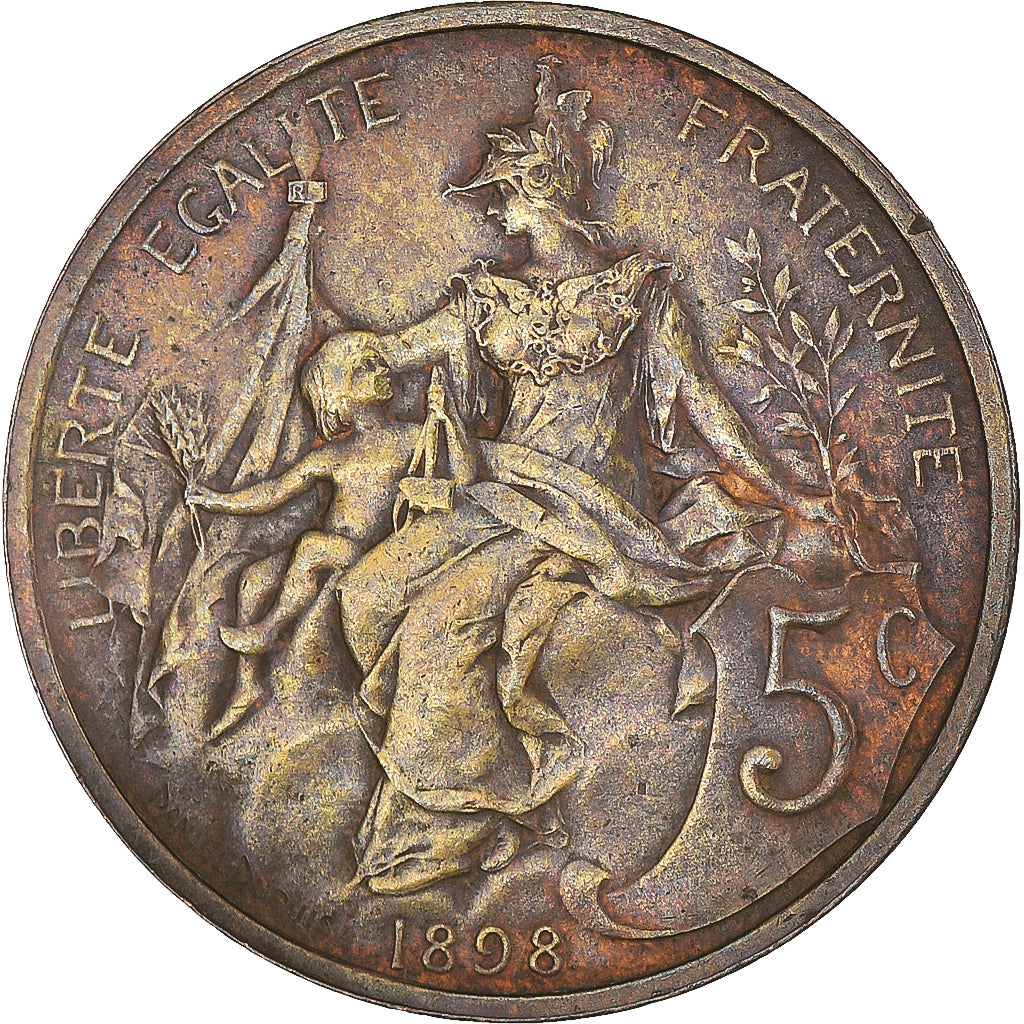 Coin, France, Dupuis, 5 Centimes, 1898, Paris, EF(40-45), Bronze, KM:842