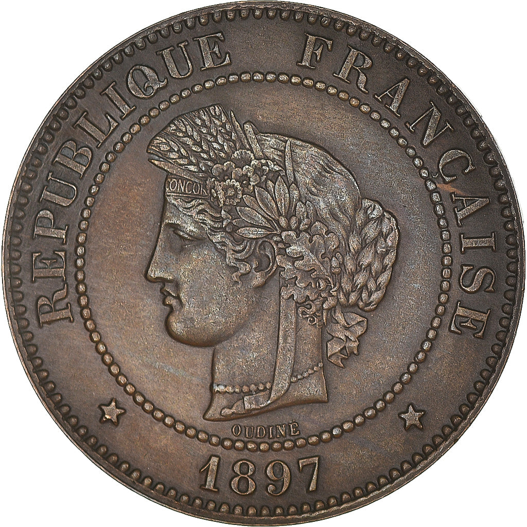 Münze, Frankreich, Cérès, 5 Centimes, 1897, Paris, Torche, SS+, Bronze