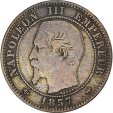 Coin, France, Napoleon III, 2 Centimes, 1857, Paris, VF(30-35), Bronze