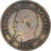Coin, France, Napoleon III, 2 Centimes, 1857, Paris, VF(30-35), Bronze