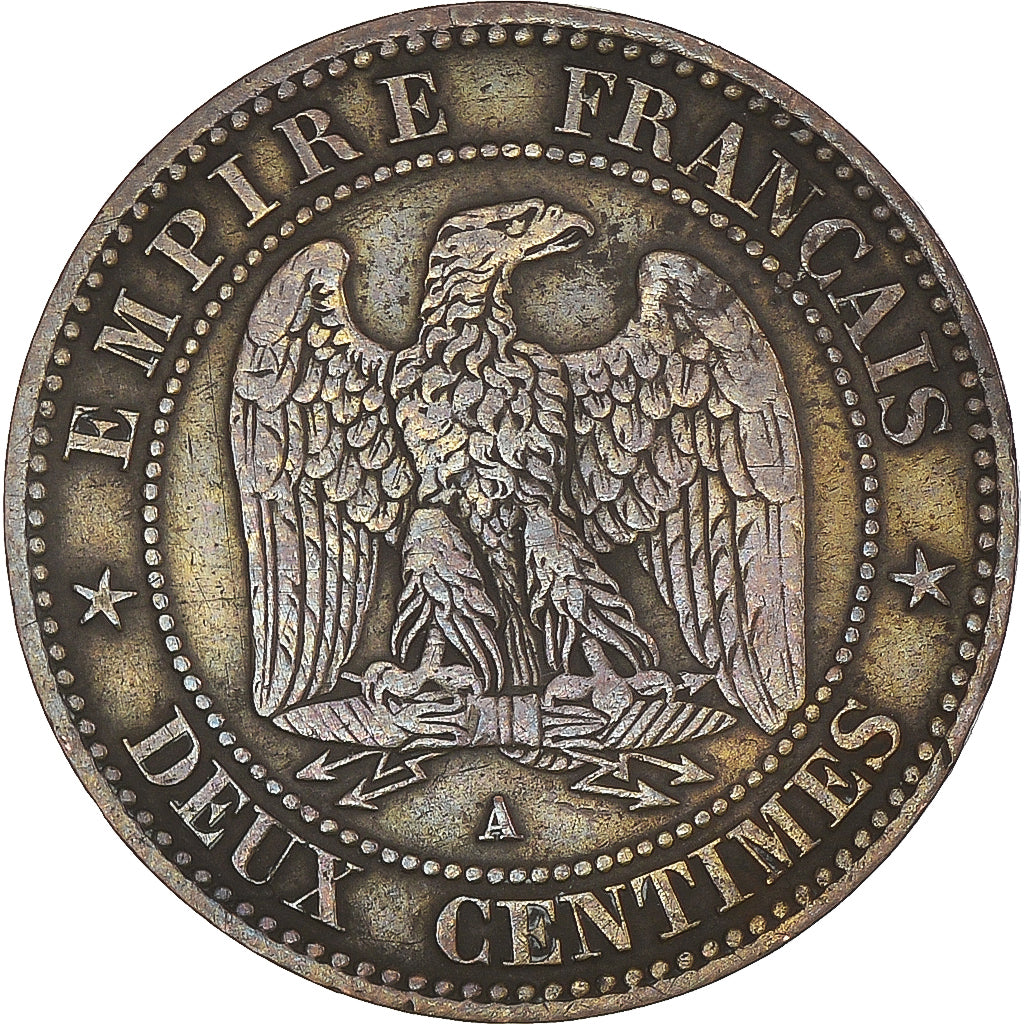 Coin, France, Napoleon III, 2 Centimes, 1857, Paris, VF(30-35), Bronze