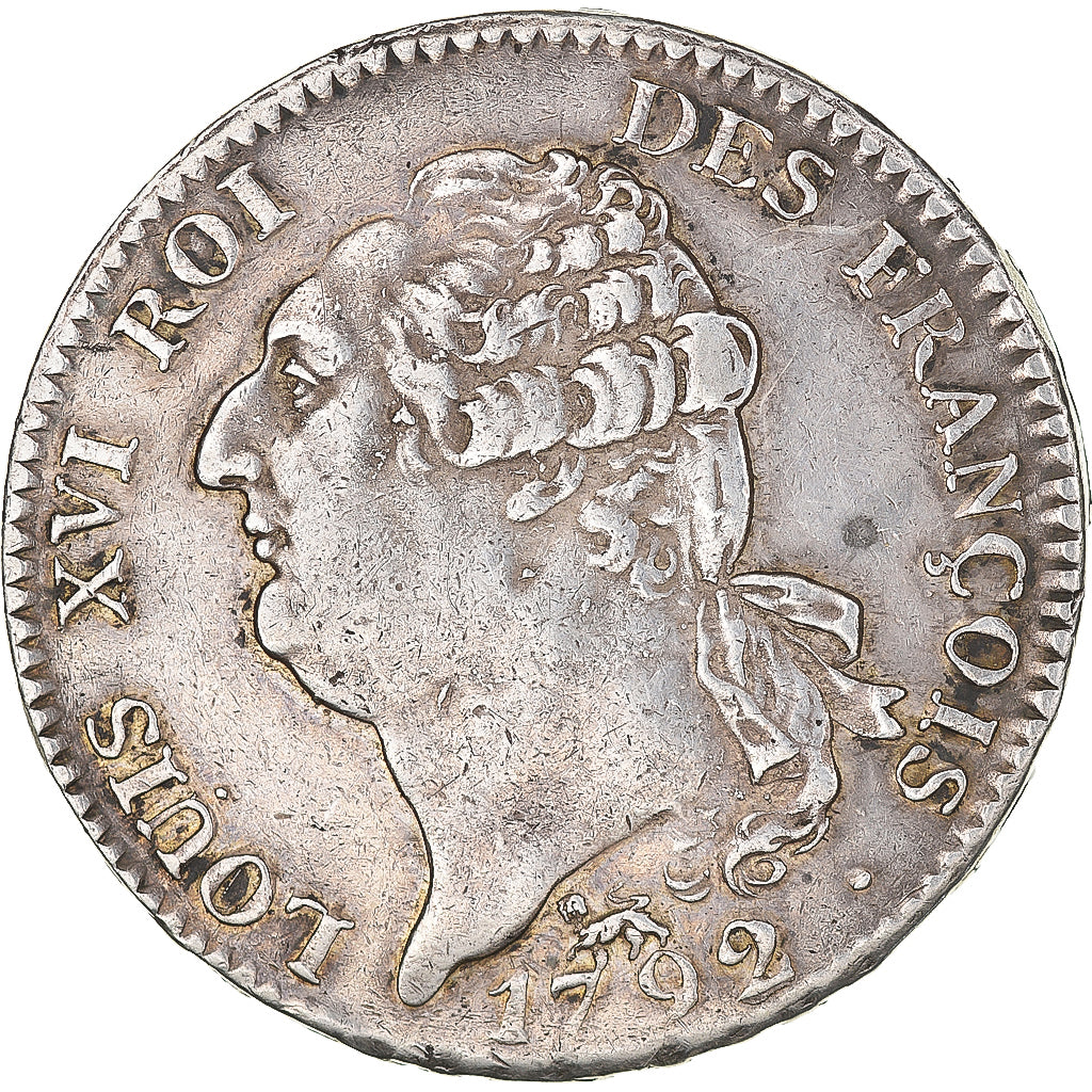 Moneda, Francia, Louis XVI, Écu de 6 livres françois, 1792