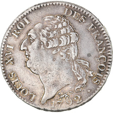 Moneda, Francia, Louis XVI, Écu de 6 livres françois, 1792