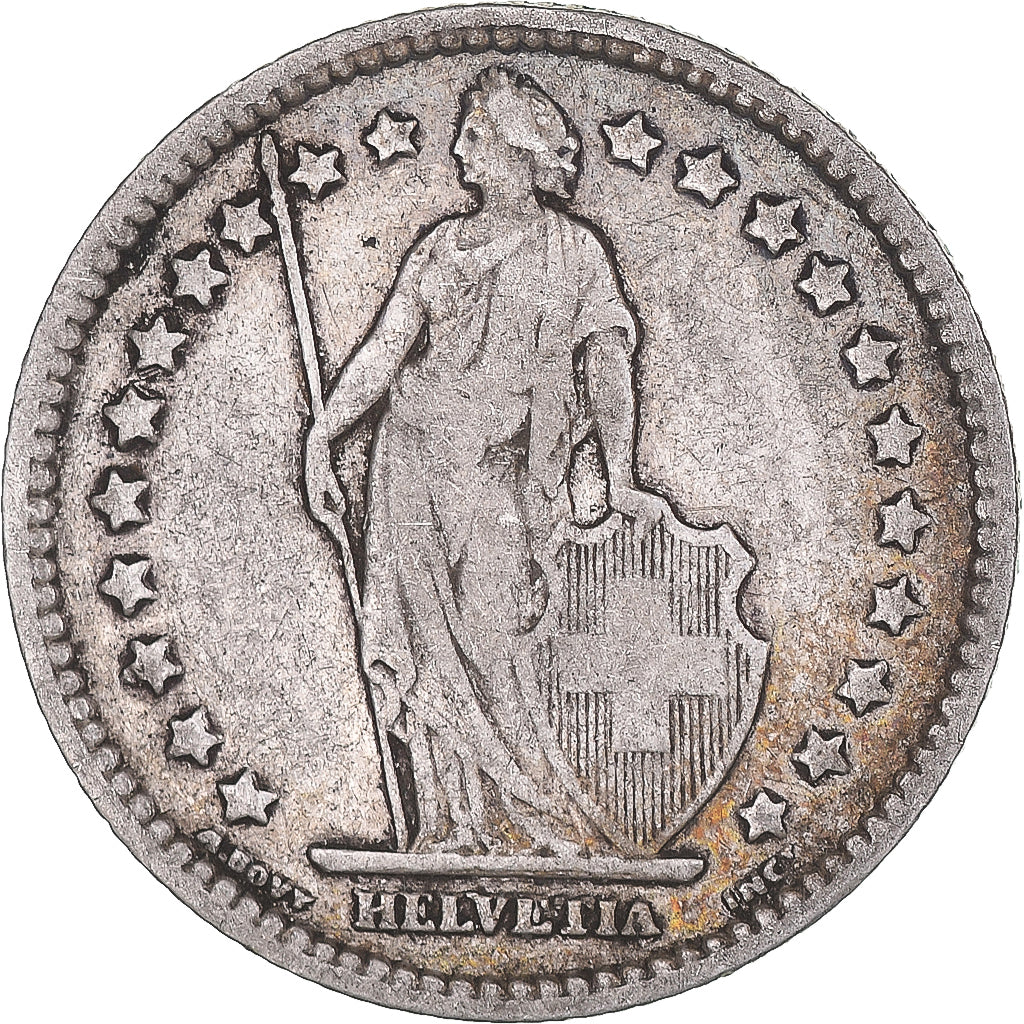 Moneta, Svizzera, Franc, 1887, Bern, MB, Argento, KM:24