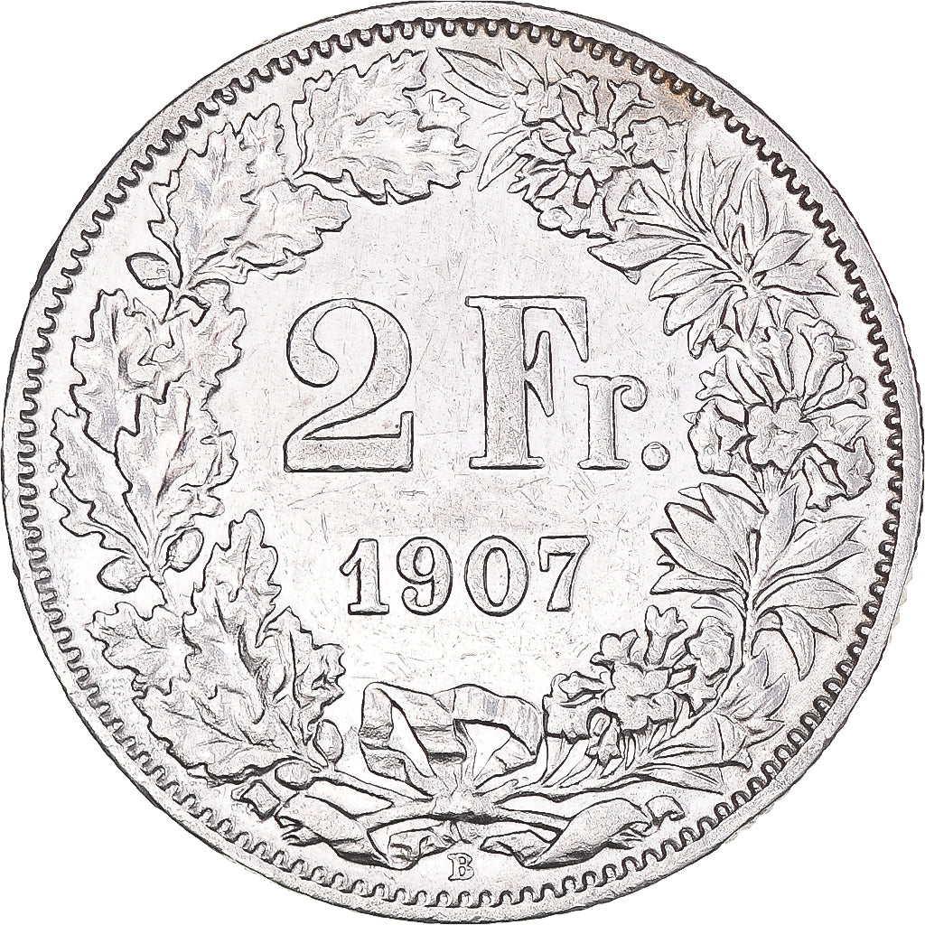 Monnaie, Suisse, 2 Francs, 1907, Bern, TTB+, Argent, KM:21