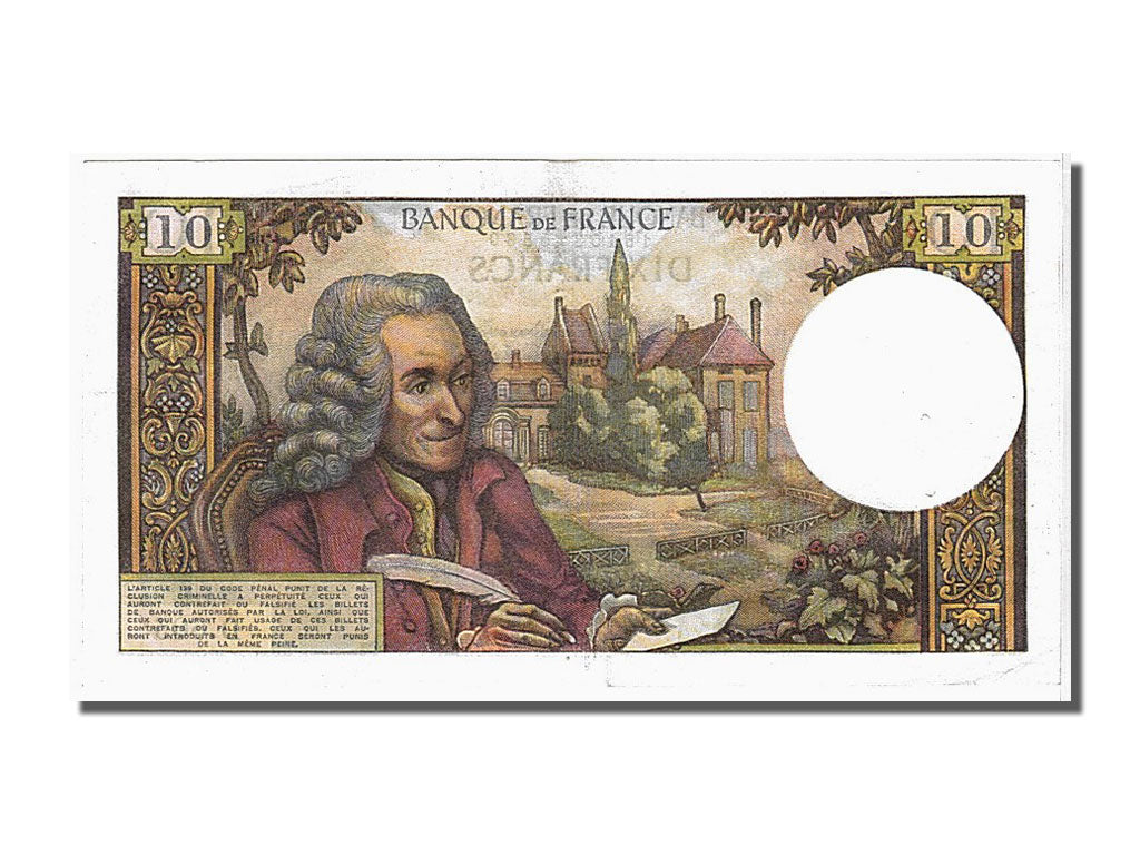 France, 10 Francs, 10 F 1963-1973 ''Voltaire'', 1970, KM #147c, 1970-07-02,...