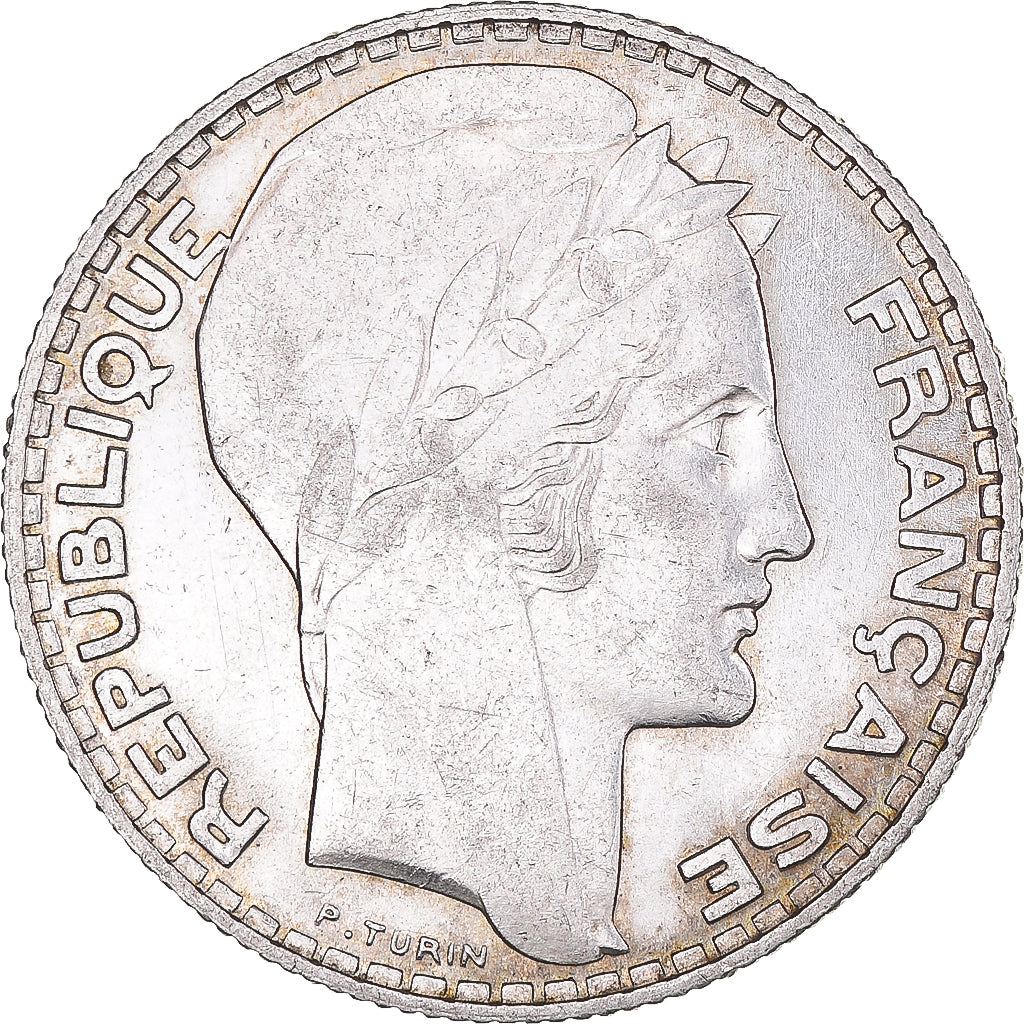 Moeda, França, Turin, 10 Francs, 1934, Paris, Variação, AU(50-53), Prata