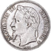 Moeda, França, Napoleon III, 5 Francs, 1868, Strasbourg, EF(40-45), Prata