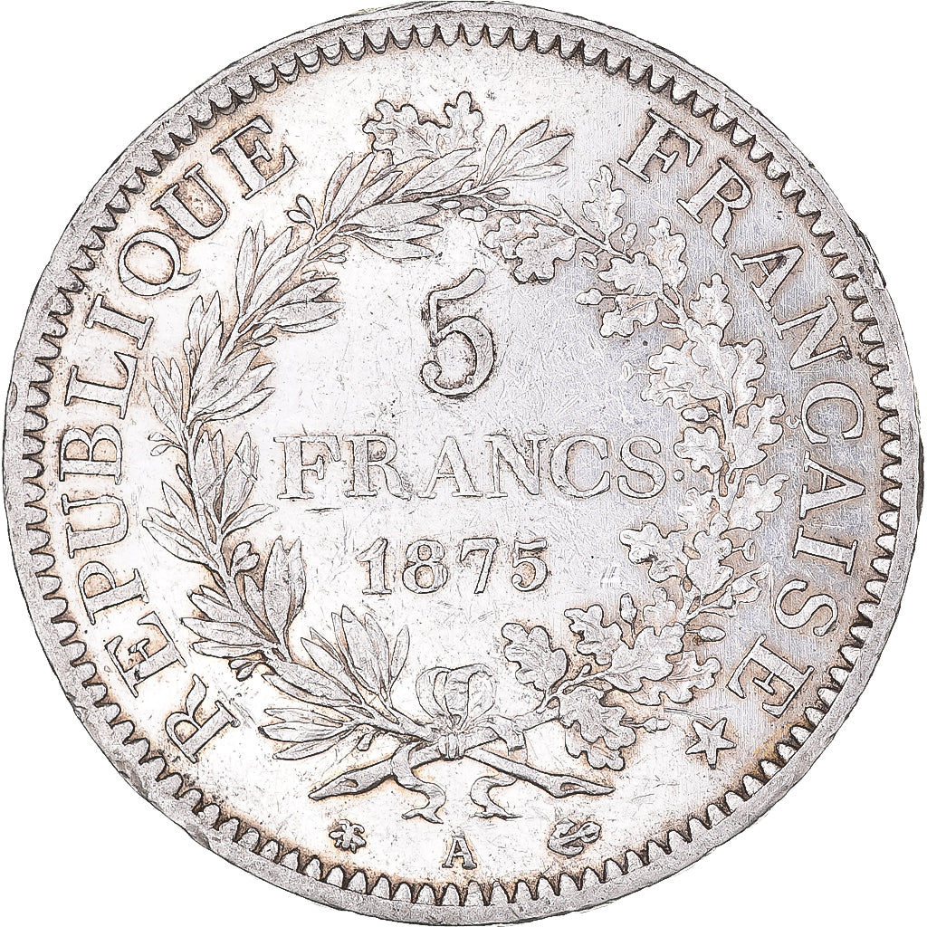 Coin, France, Hercule, 5 Francs, 1875, Paris, AU(50-53), Silver, KM:820.1