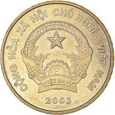 Münze, Vietnam, SOCIALIST REPUBLIC, 5000 Dông, 2003, Vantaa, VZ, Messing