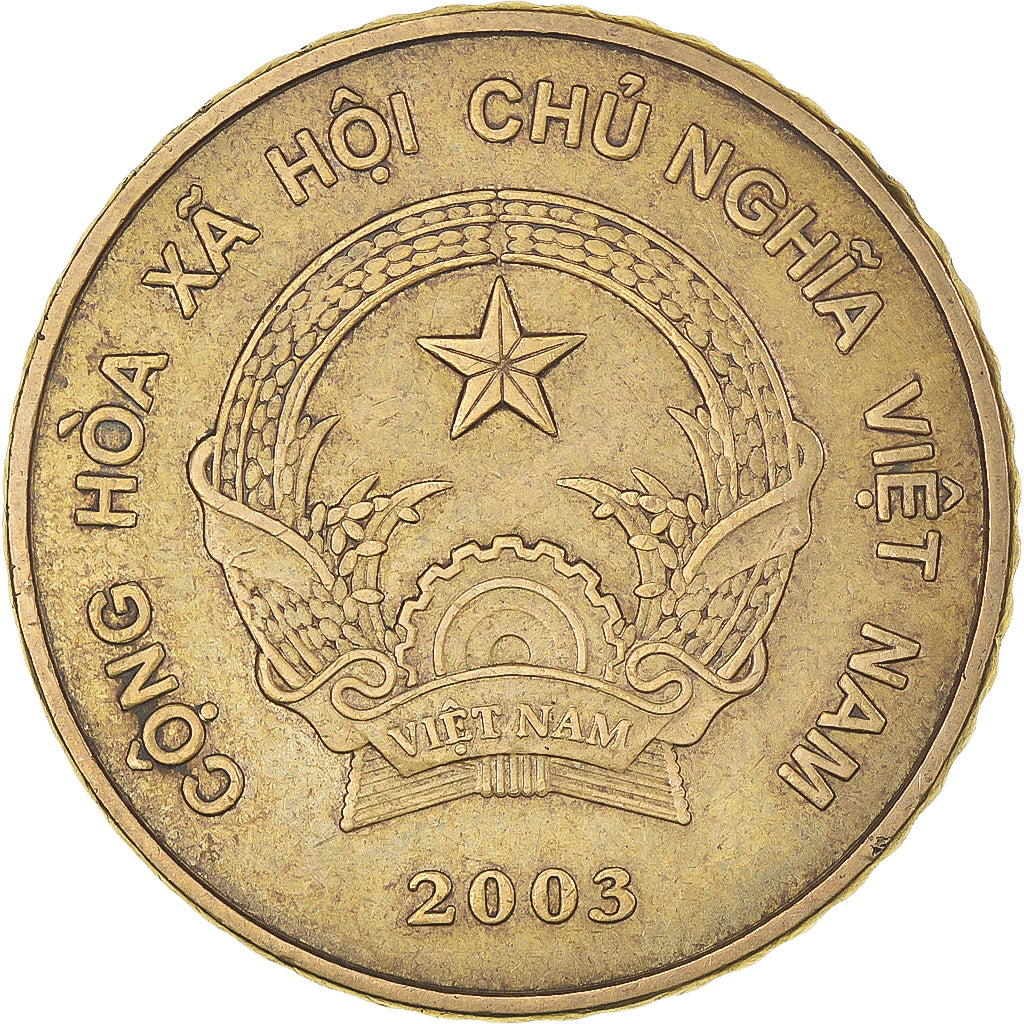 Coin, Vietnam, SOCIALIST REPUBLIC, 5000 Dông, 2003, Vantaa, EF(40-45), Brass