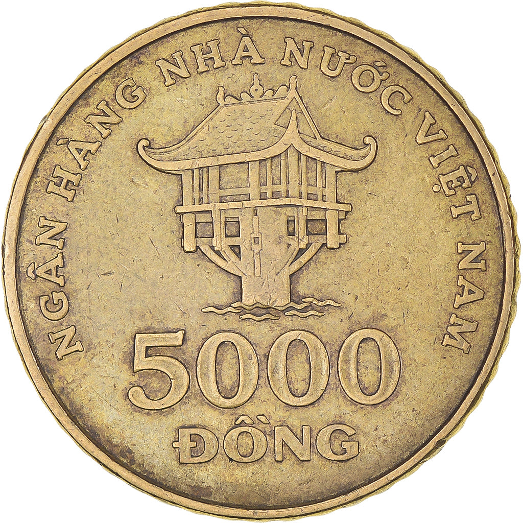 Coin, Vietnam, SOCIALIST REPUBLIC, 5000 Dông, 2003, Vantaa, EF(40-45), Brass