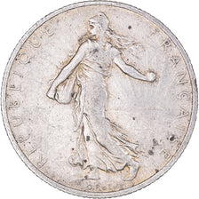 Munten, Frankrijk, Semeuse, 2 Francs, 1917, Paris, ZF, Zilver, KM:845.1