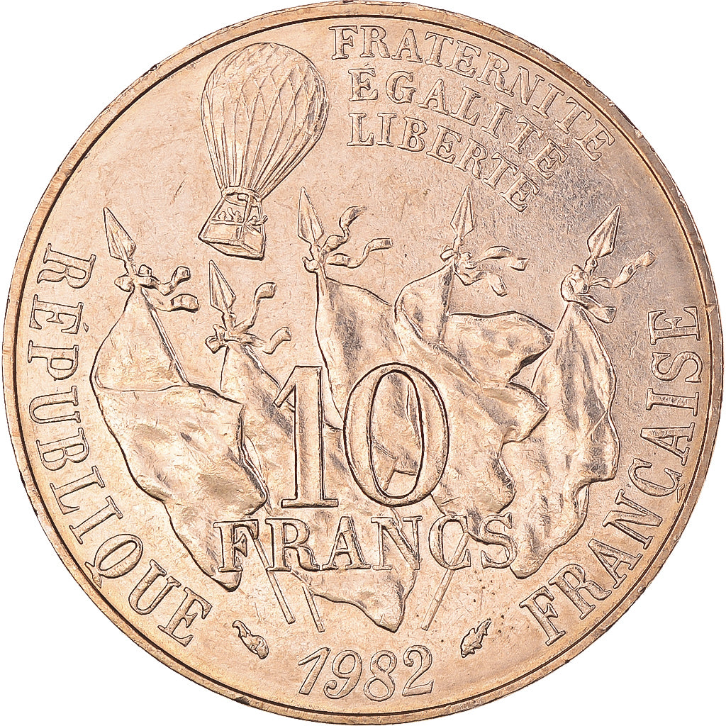 Münze, Frankreich, Gambetta, 10 Francs, 1982, VZ+, Nickel-Bronze, KM:950