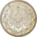 Coin, GERMANY - EMPIRE, 1/2 Mark, 1916, Munich, AU(55-58), Silver, KM:17