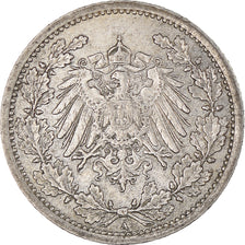 Coin, GERMANY - EMPIRE, 1/2 Mark, 1913, Berlin, AU(50-53), Silver, KM:17