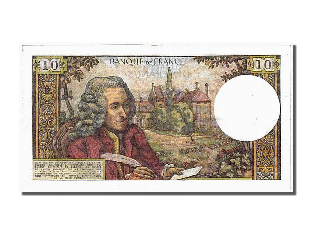 Banknote, France, 10 Francs, 10 F 1963-1973 ''Voltaire'', 1971, 1971-02-04