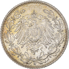 Moneta, NIEMCY - IMPERIUM, 1/2 Mark, 1906, Muldenhütten, AU(55-58), Srebro