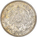 Moneta, NIEMCY - IMPERIUM, 1/2 Mark, 1906, Muldenhütten, AU(55-58), Srebro