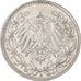 Coin, GERMANY - EMPIRE, 1/2 Mark, 1916, Berlin, AU(55-58), Silver, KM:17