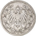 Coin, GERMANY - EMPIRE, 1/2 Mark, 1905, Stuttgart, VF(30-35), Silver, KM:17